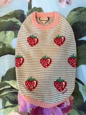 Gucci Strawberry Knit Sweater